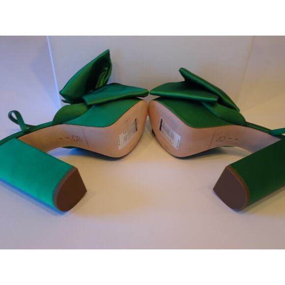 Loeffler Randall Camellia Emerald Green Platform Bow Sandals Pumps NWOT 698 Sz 7 - Picture 10 of 14